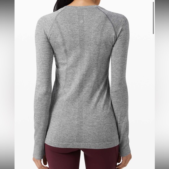 Lululemon swiftly tech 2.0 long sleeve top long version gray - Picture 1 of 8
